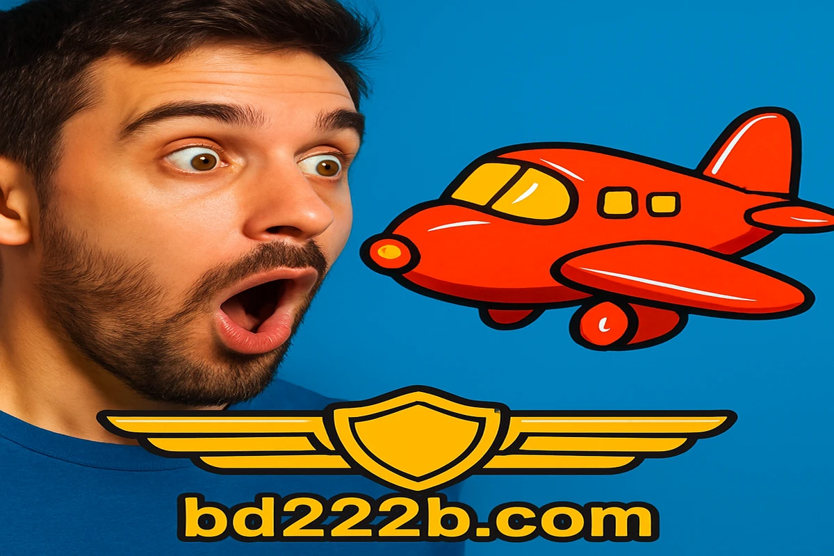 BD222-র প্রচারণামূলক গেম হিসেবে Avia Masters-এর ভাইরাল হিট-গেমে, একজন বিস্মিত খেলোয়াড় বিশাল জয় উপলব্ধি করছেন; সামনে লাল বিমান এবং x৫ মাল্টিপ্লায়ার জড়িয়ে আছে